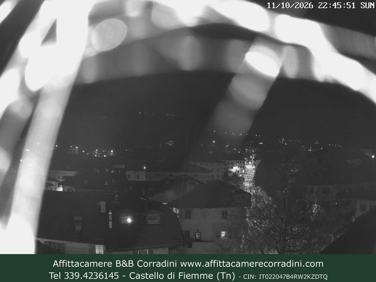 Webcam Castello di Fiemme Affittacamere B&B Corradini Trentino