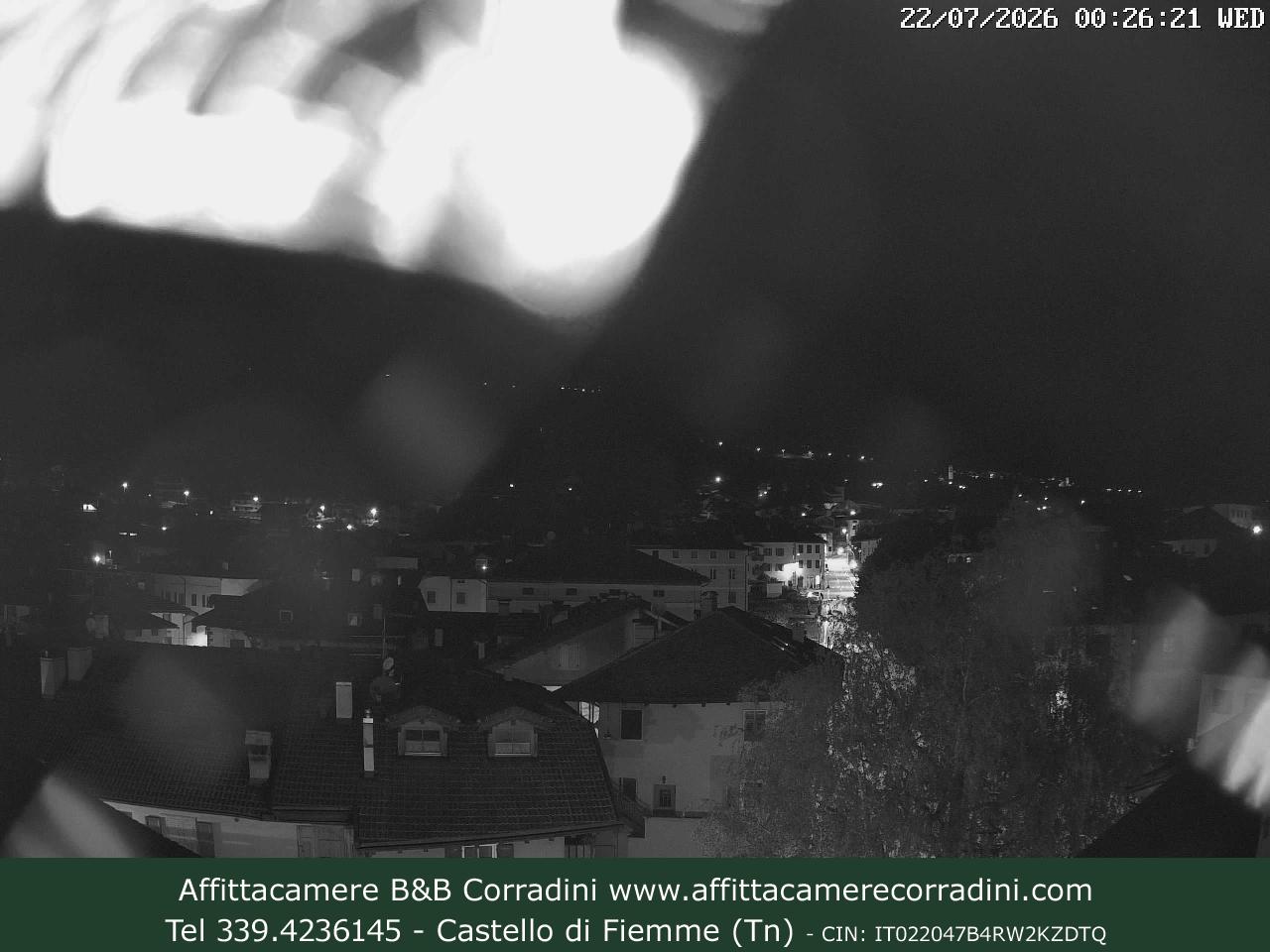 Webcam Castello di Fiemme Affittacamere B&B Corradini Trentino