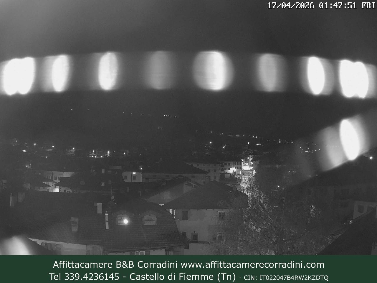 Webcam Castello di Fiemme Affittacamere B&B Corradini Trentino