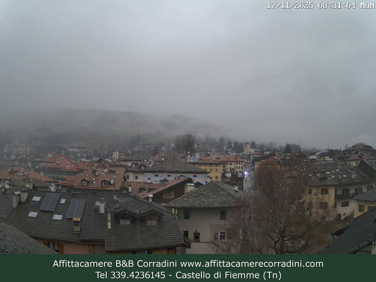 Webcam Affittacamere B&B Corradini - Castello di Fiemme