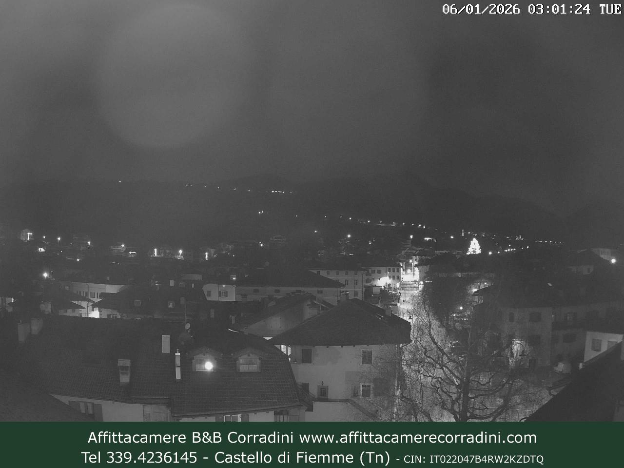 Webcam Castello di Fiemme Affittacamere B&B Corradini Trentino