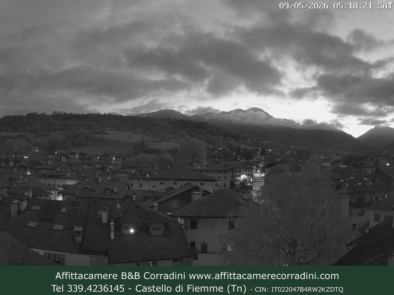 Webcam Castello di Fiemme Affittacamere B&B Corradini Trentino