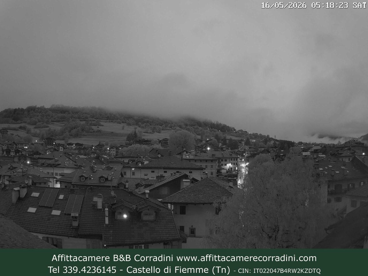 Webcam Castello di Fiemme Affittacamere B&B Corradini Trentino