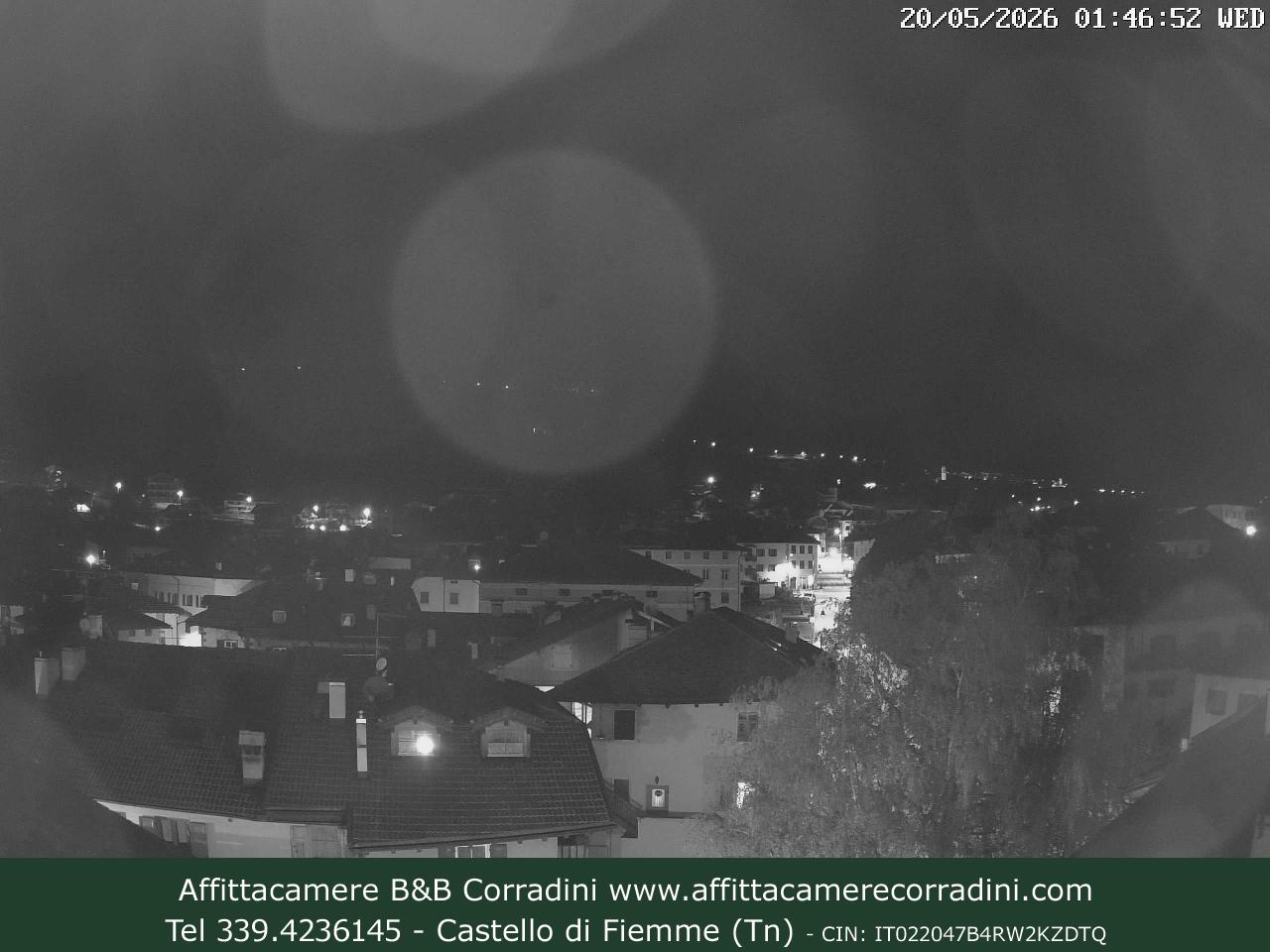 Webcam Castello di Fiemme Affittacamere B&B Corradini Trentino