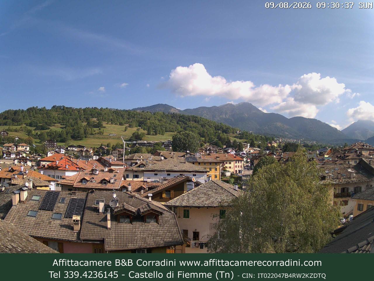 Webcam Castello di Fiemme Affittacamere B&B Corradini Trentino