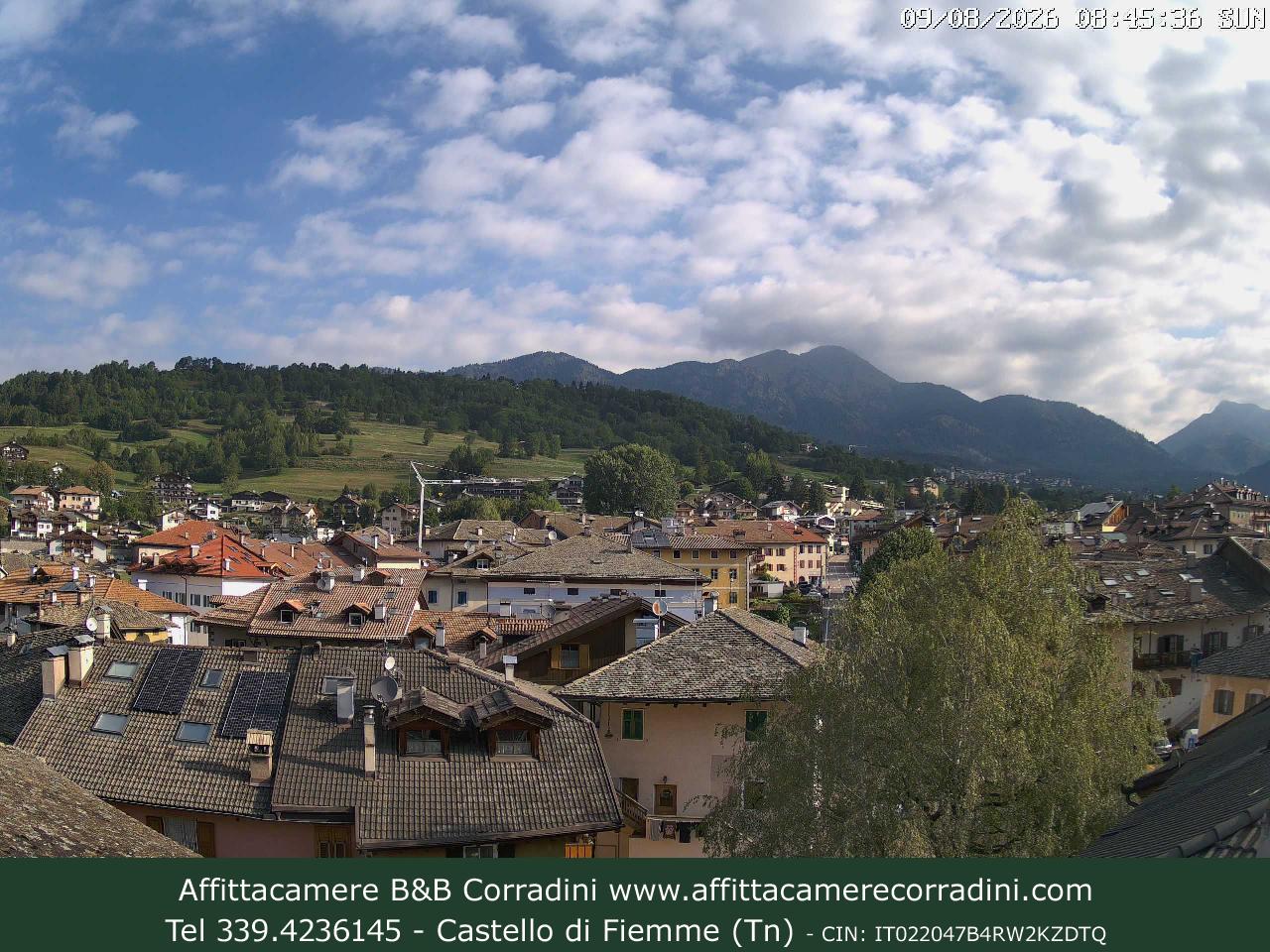 Webcam Castello di Fiemme Affittacamere B&B Corradini Trentino