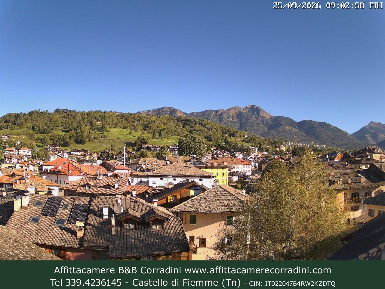 Webcam Castello di Fiemme Affittacamere B&B Corradini Trentino