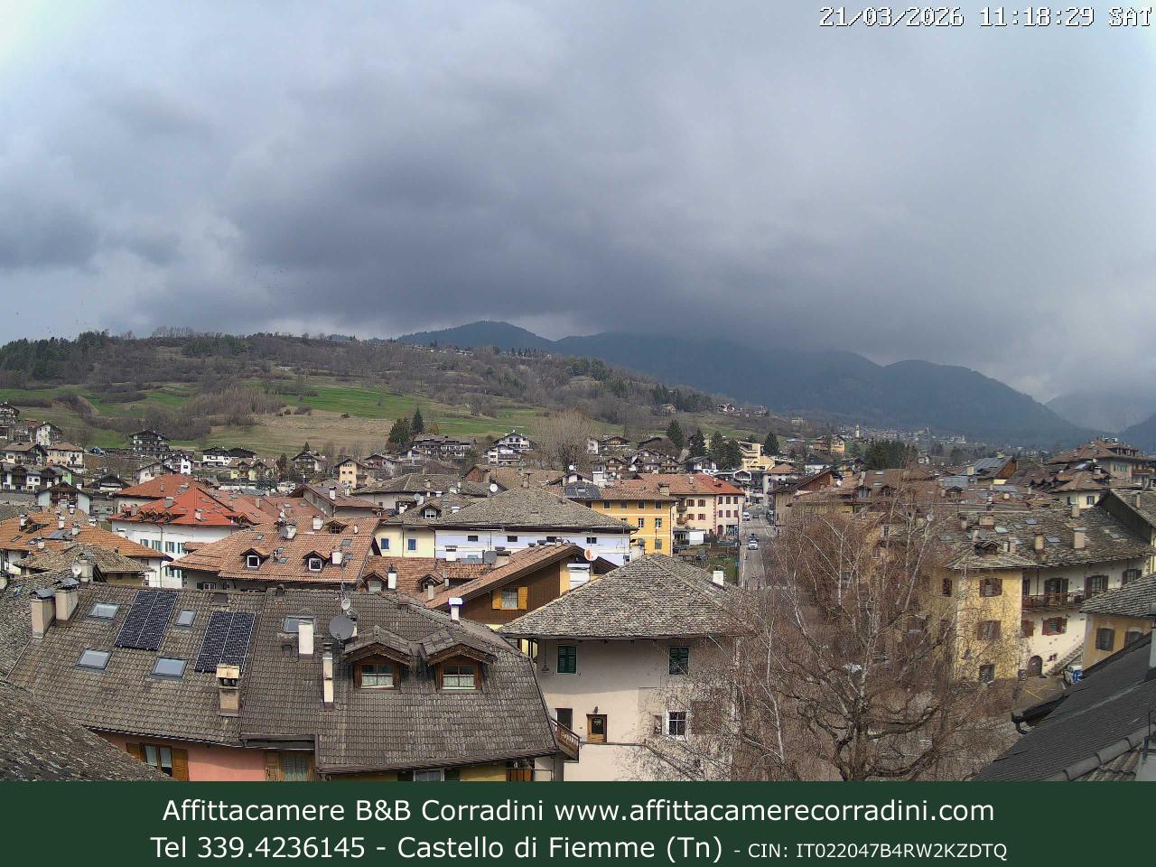 Webcam Castello di Fiemme Affittacamere B&B Corradini Trentino