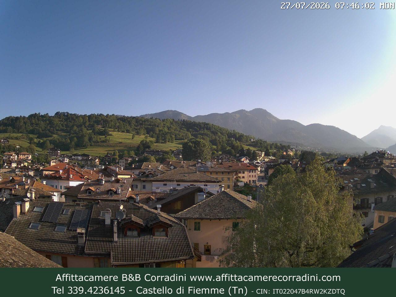 Webcam Castello di Fiemme Affittacamere B&B Corradini Trentino