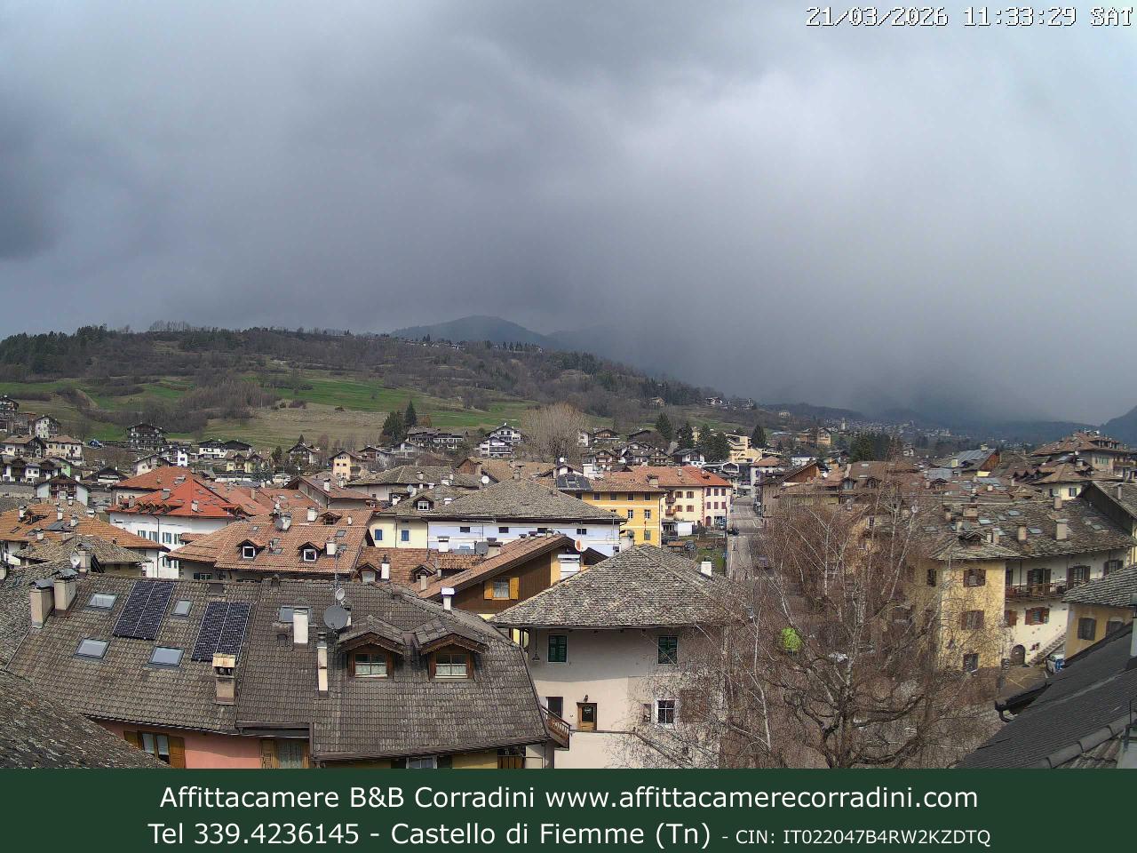 Webcam Castello di Fiemme Affittacamere B&B Corradini Trentino