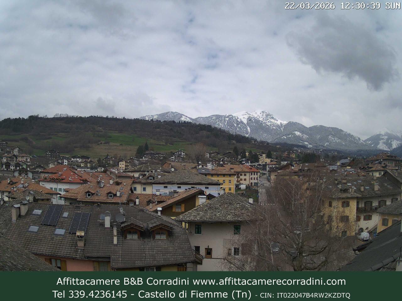 Webcam Castello di Fiemme Affittacamere B&B Corradini Trentino