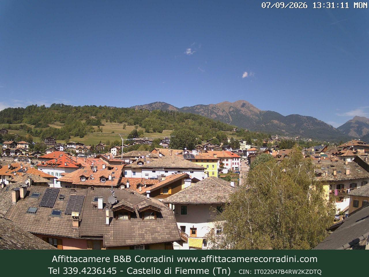 Webcam Castello di Fiemme Affittacamere B&B Corradini Trentino