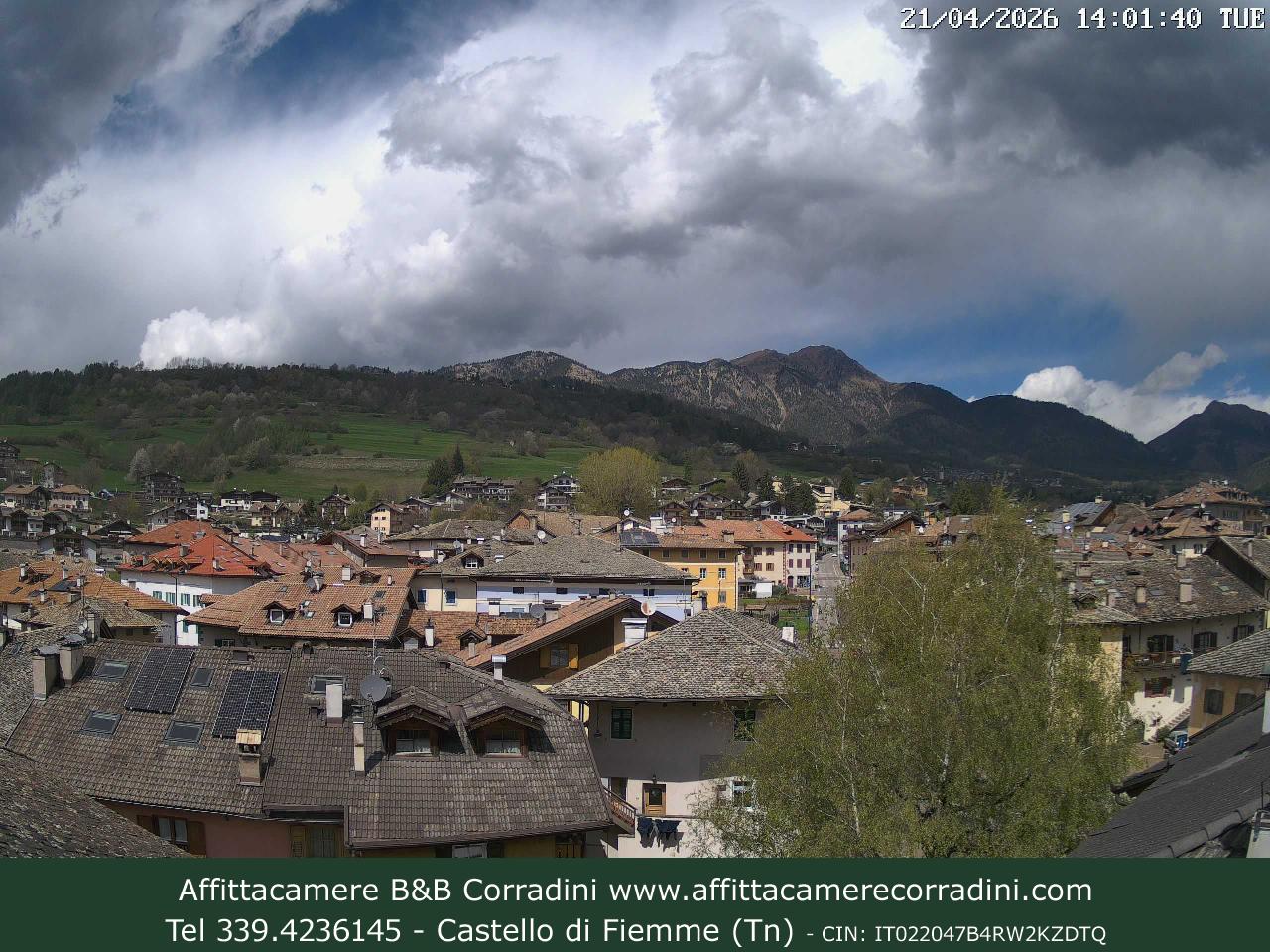 Webcam Castello di Fiemme Affittacamere B&B Corradini Trentino