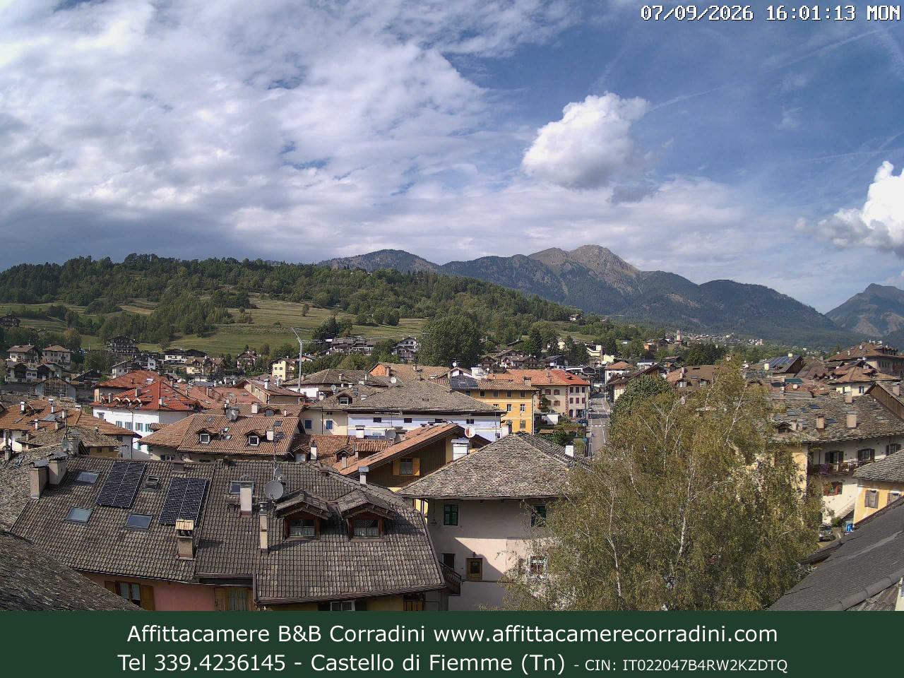 Webcam Castello di Fiemme Affittacamere B&B Corradini Trentino
