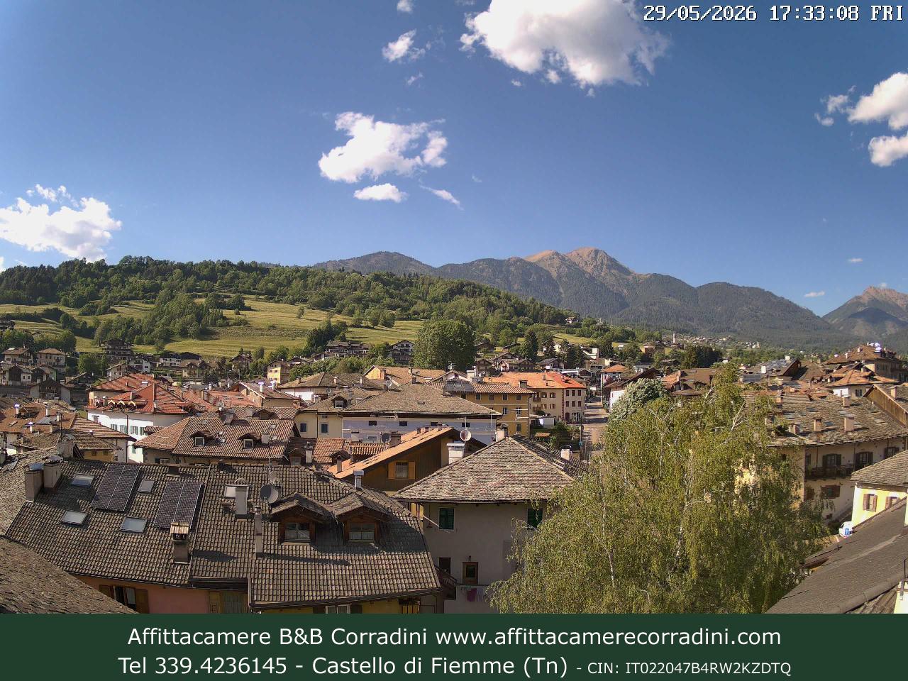 Webcam Castello di Fiemme Affittacamere B&B Corradini Trentino