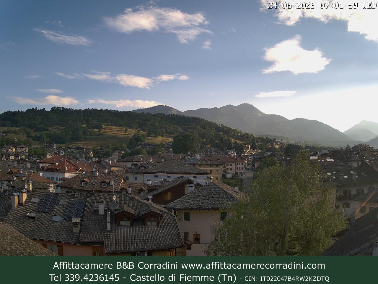 Webcam Castello di Fiemme Affittacamere B&B Corradini Trentino