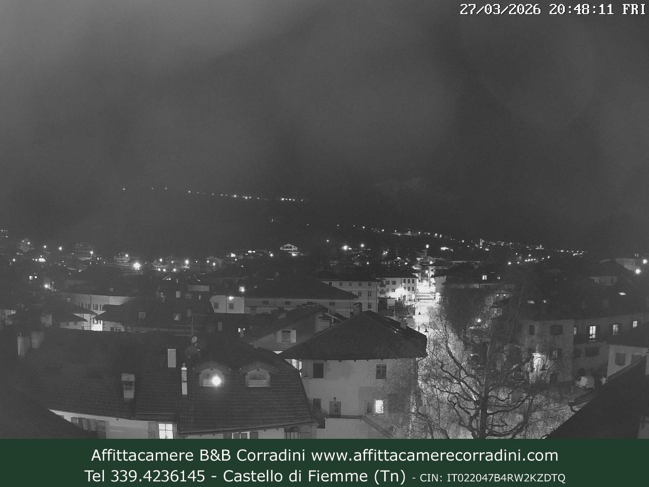 Webcam Castello di Fiemme Affittacamere B&B Corradini Trentino