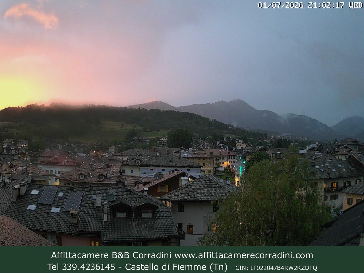 Webcam Castello di Fiemme Affittacamere B&B Corradini Trentino