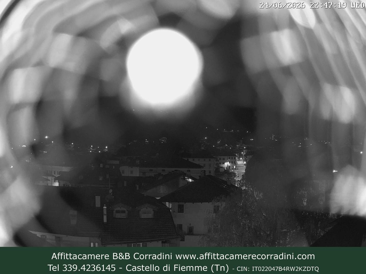 Webcam Castello di Fiemme Affittacamere B&B Corradini Trentino