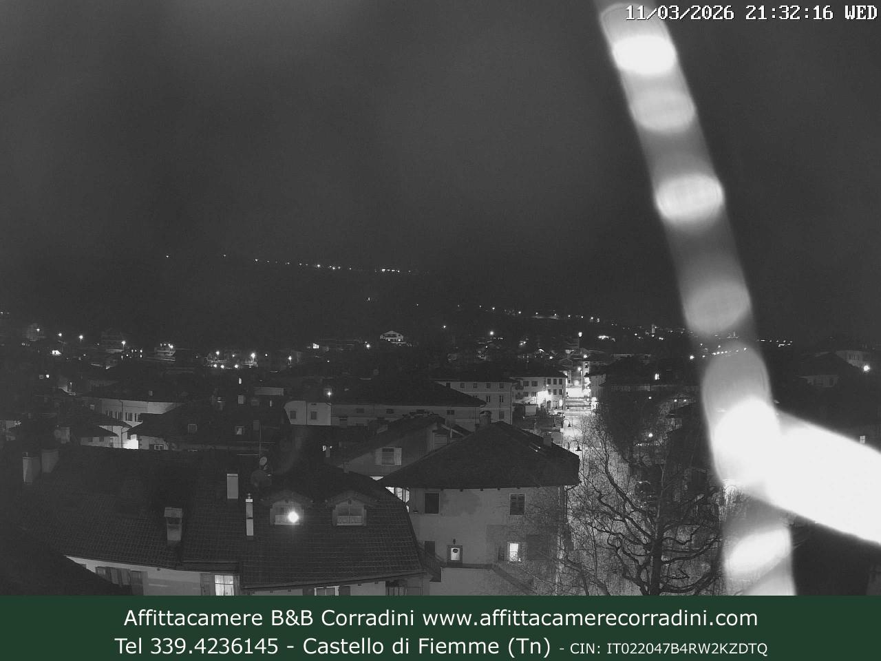 Webcam Castello di Fiemme Affittacamere B&B Corradini Trentino