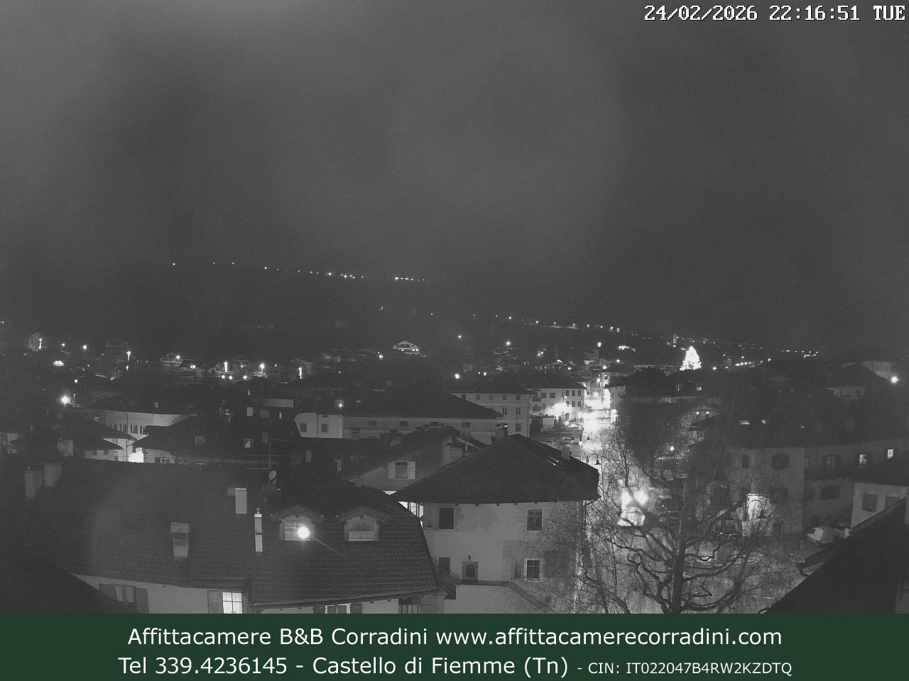 Webcam Castello di Fiemme Affittacamere B&B Corradini Trentino
