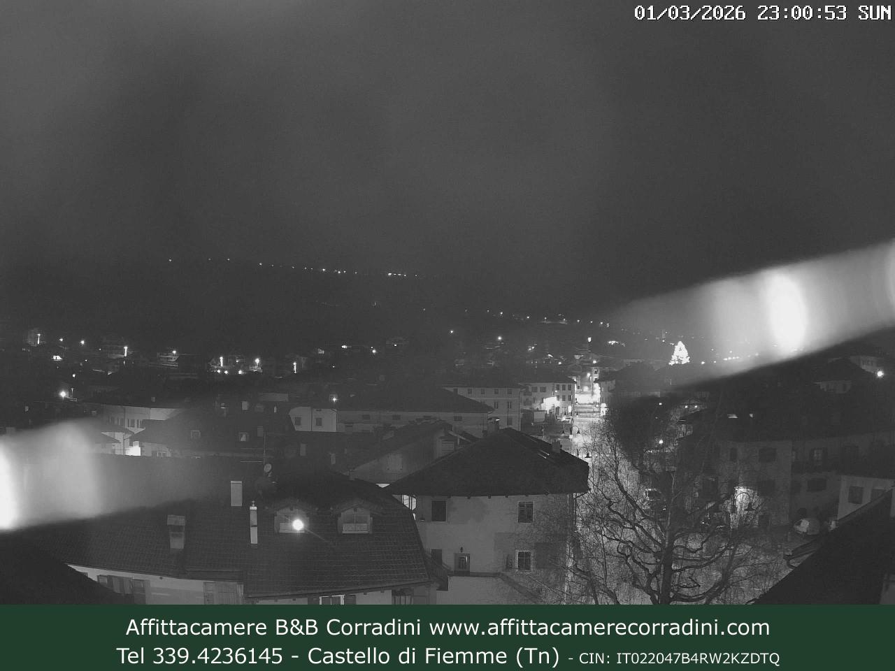Webcam Castello di Fiemme Affittacamere B&B Corradini Trentino