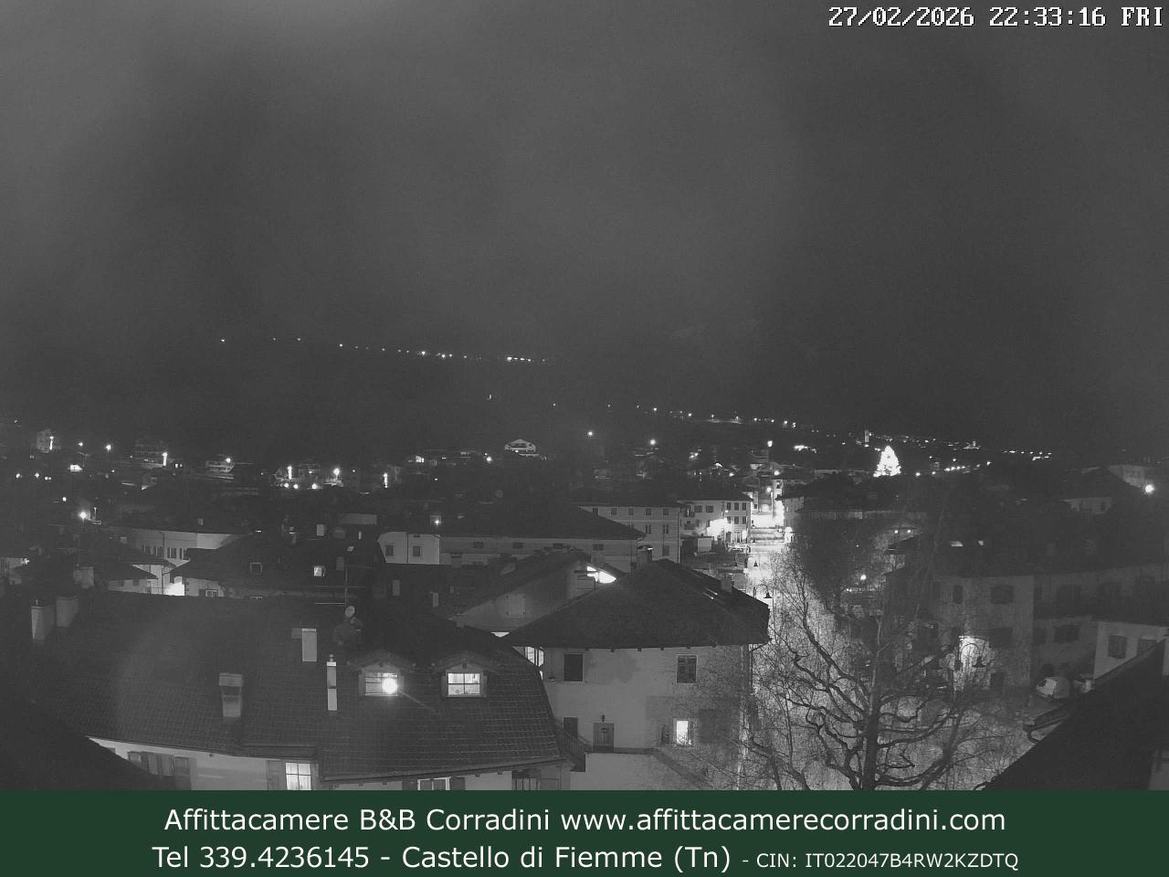 Webcam Castello di Fiemme Affittacamere B&B Corradini Trentino