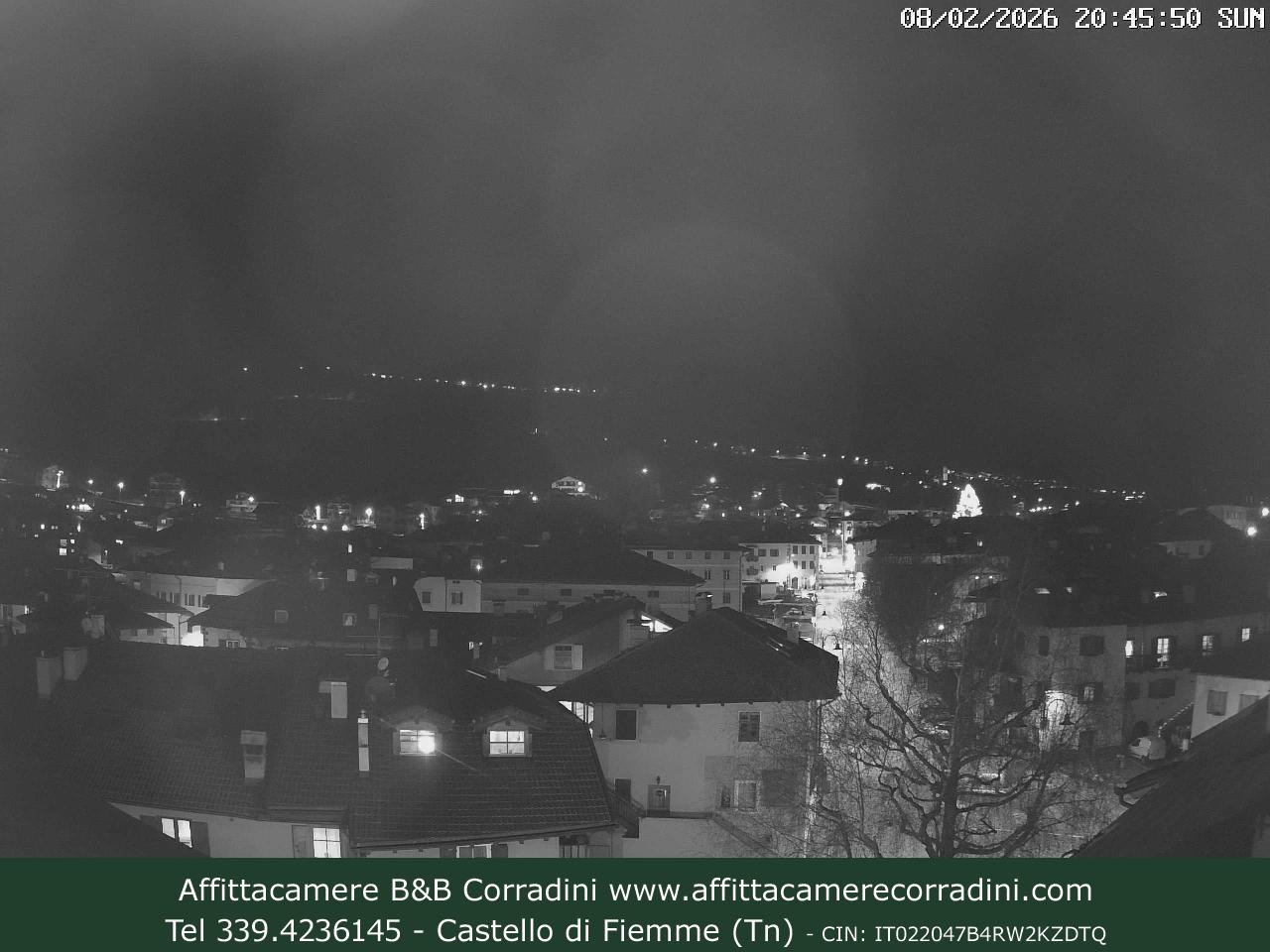 Webcam Castello di Fiemme Affittacamere B&B Corradini Trentino