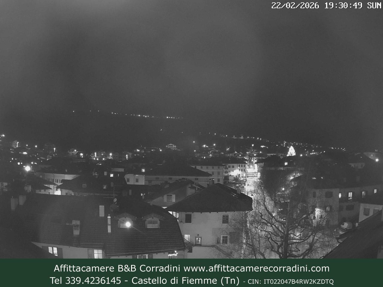 Webcam Castello di Fiemme Affittacamere B&B Corradini Trentino