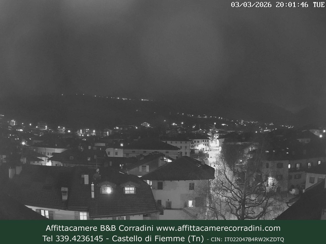 Webcam Castello di Fiemme Affittacamere B&B Corradini Trentino