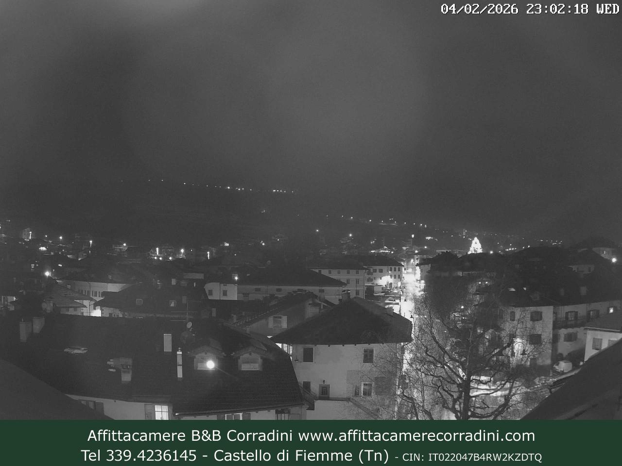 Webcam Castello di Fiemme Affittacamere B&B Corradini Trentino