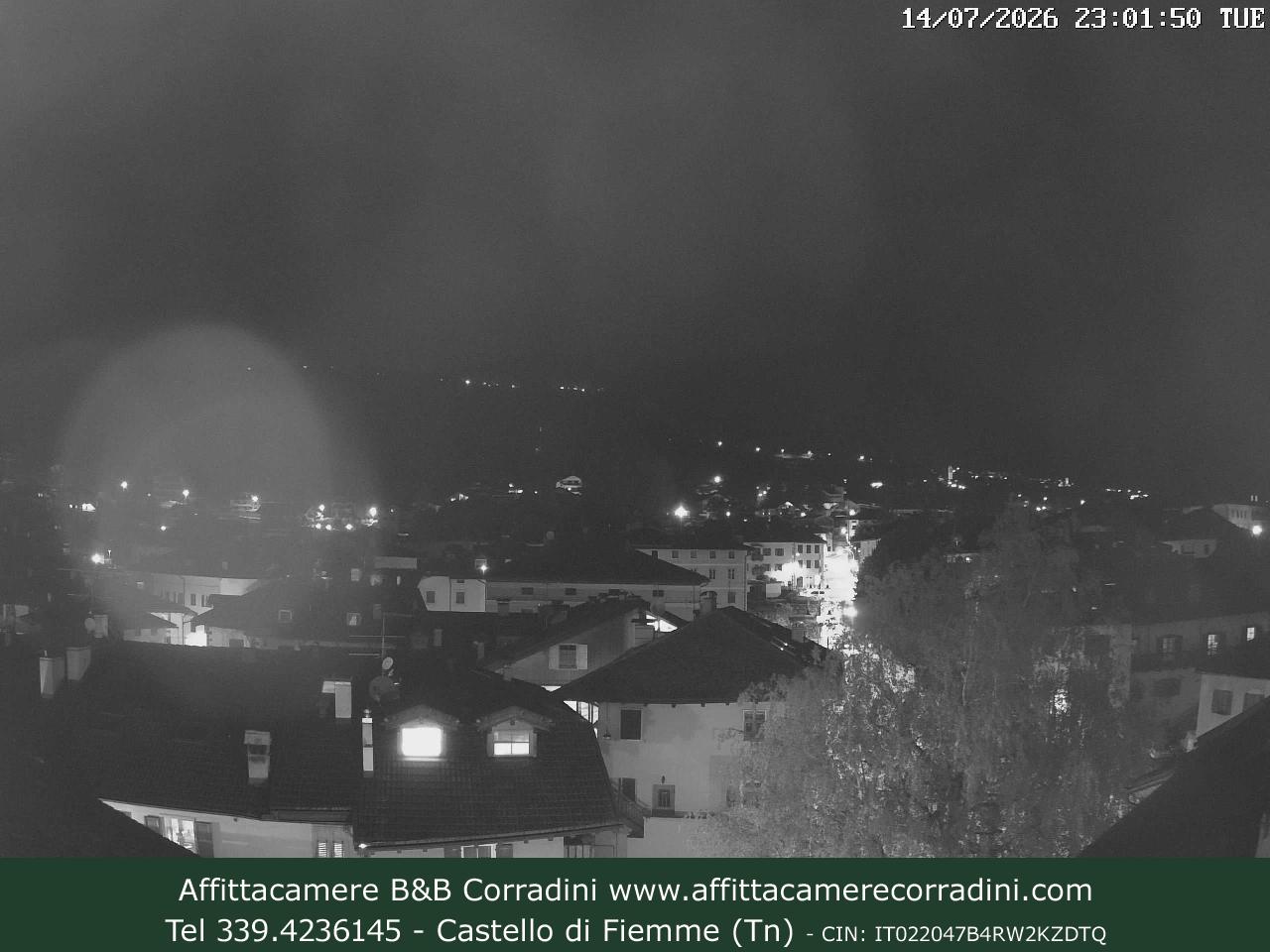 Webcam Castello di Fiemme Affittacamere B&B Corradini Trentino