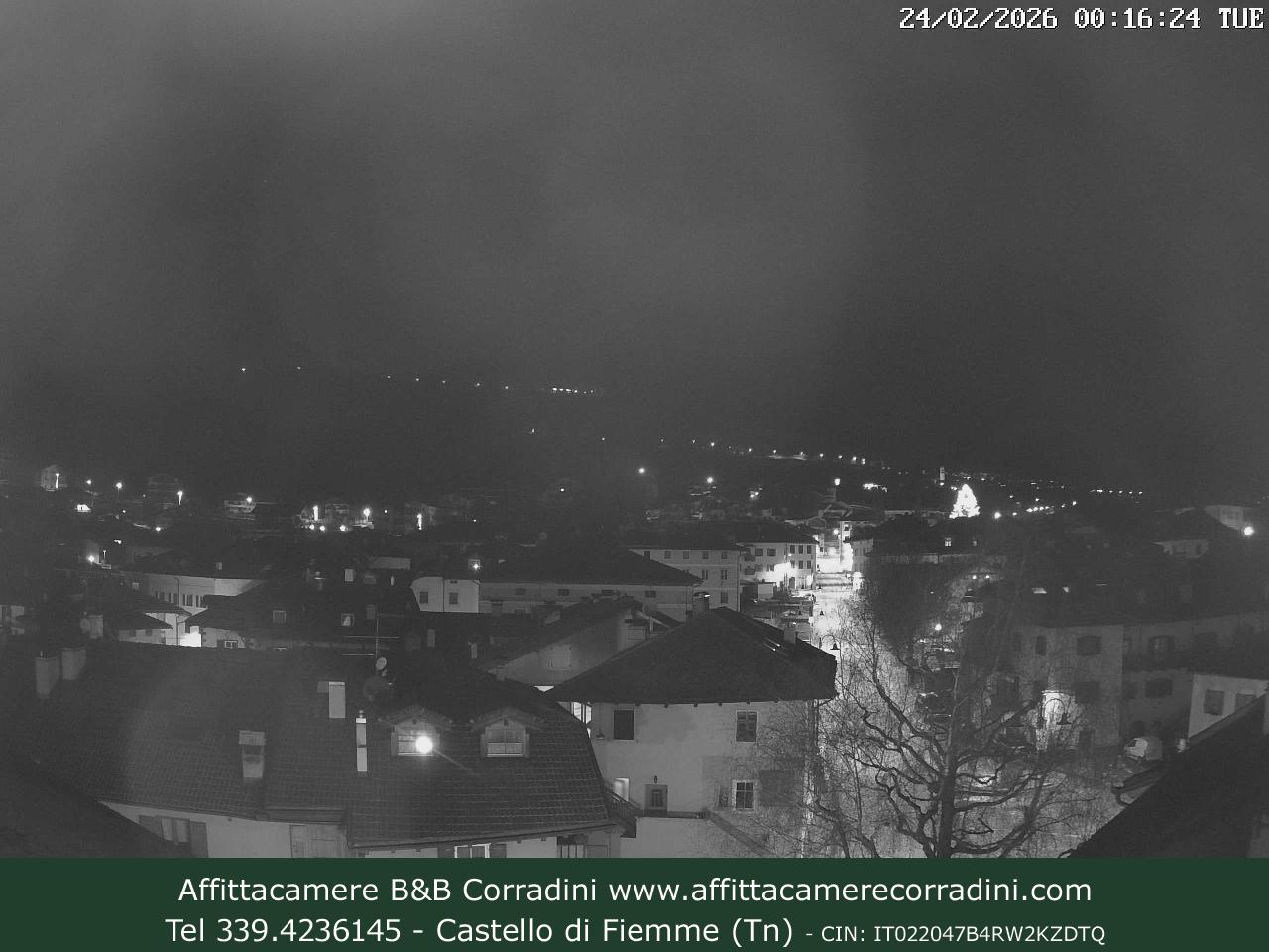 Webcam Castello di Fiemme Affittacamere B&B Corradini Trentino