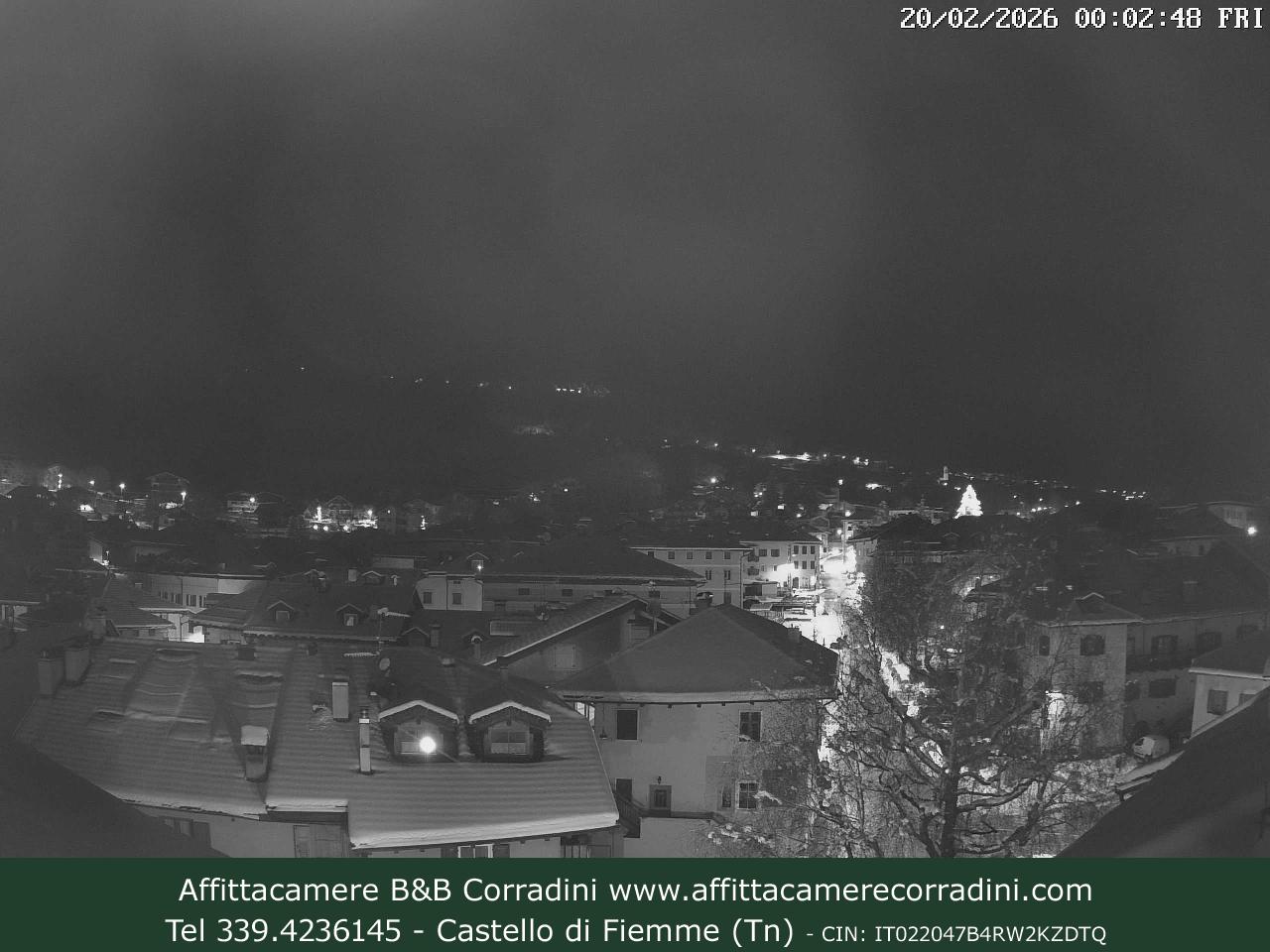 Webcam Castello di Fiemme Affittacamere B&B Corradini Trentino