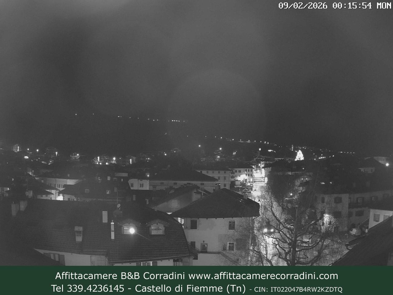 Webcam Castello di Fiemme Affittacamere B&B Corradini Trentino