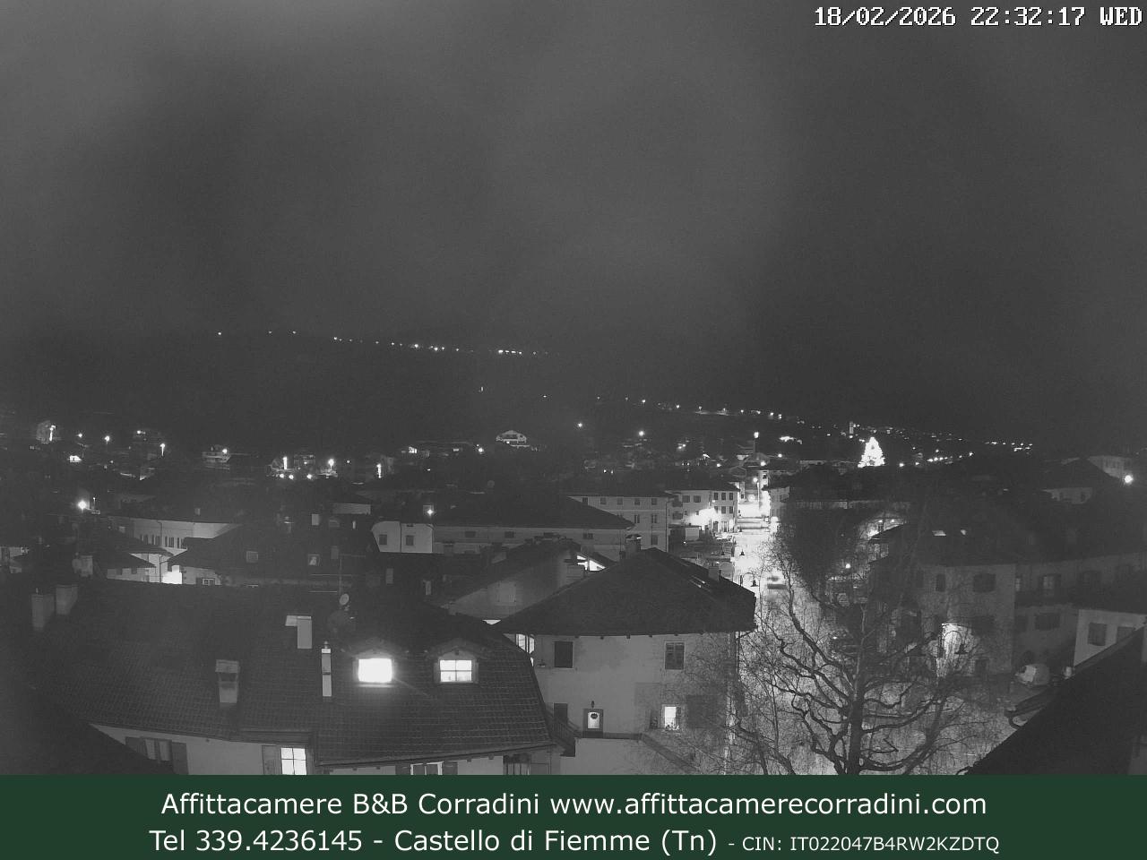 Webcam Castello di Fiemme Affittacamere B&B Corradini Trentino