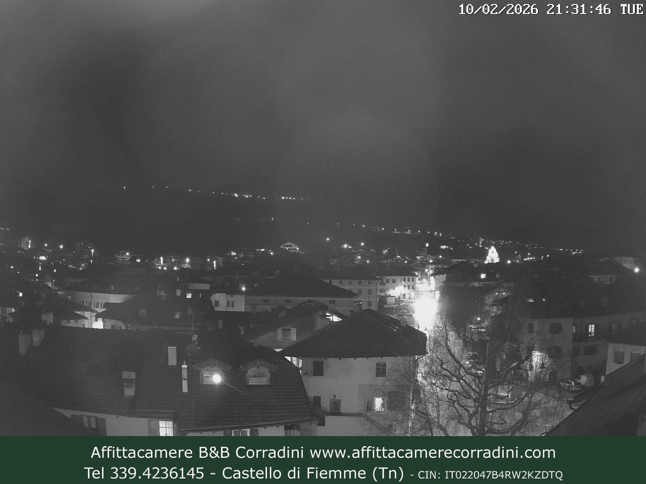 Webcam Castello di Fiemme Affittacamere B&B Corradini Trentino