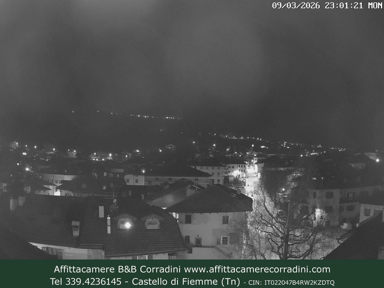 Webcam Castello di Fiemme Affittacamere B&B Corradini Trentino